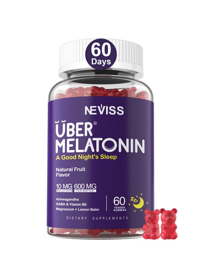 نيفيس علكات الميلاتونين 10 مجم 20 مجم للبالغين، قوة إضافية مع إل ثيانين، تريبتوفان، فيتامين ب6، ب12، أشواغاندا، مغنيسيوم، حمض جاما أمينوبوتيريك ومستخلص بلسم الليمون، يدعم صحة الإيقاع اليومي والجهاز العصبي - Image 1