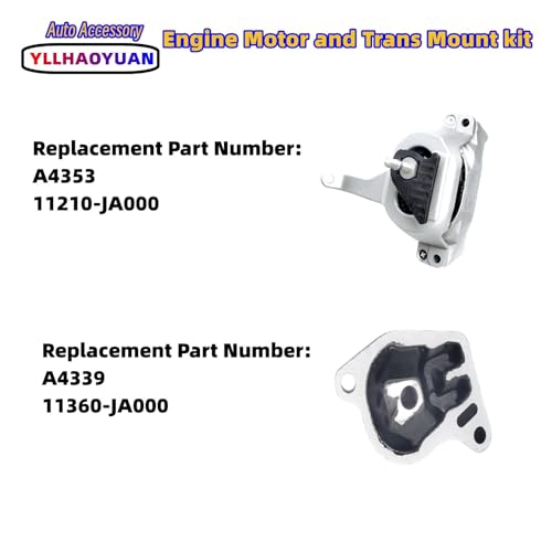 Yllhaoyuan Engine Motor Mount Set 4Pcs Compatible with 2007 2008 2009 2010 2011 2012 2013 2014 2015 2016 2017 Nissan Altima 2.5L A4350 A4353 A4340 A4339 - Image 4