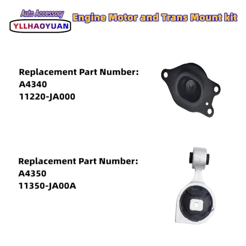 Yllhaoyuan Engine Motor Mount Set 4Pcs Compatible with 2007 2008 2009 2010 2011 2012 2013 2014 2015 2016 2017 Nissan Altima 2.5L A4350 A4353 A4340 A4339 - Image 5