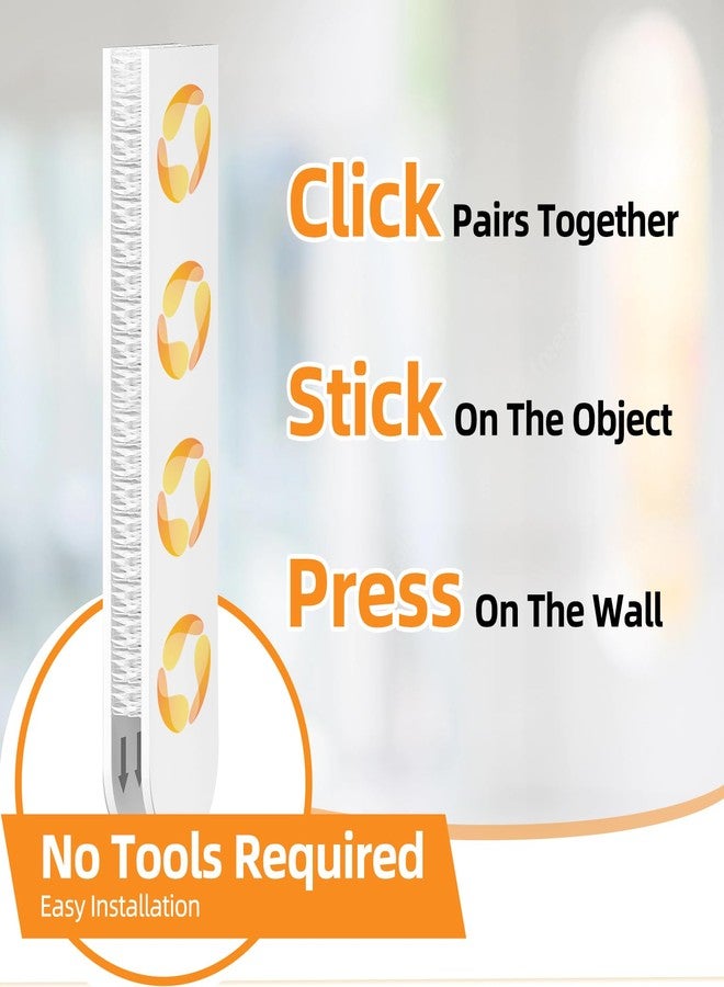 Summerbrite Picture Hanging Strips, Damage Free Hanging Picture Hangers, Picture Hanging Kit, Picture Hanging Hooks Without Nails, Adhesive Tape Wall Strips for Living Room Decor, White 40 Medium Pairs(80 Strips) - Image 3