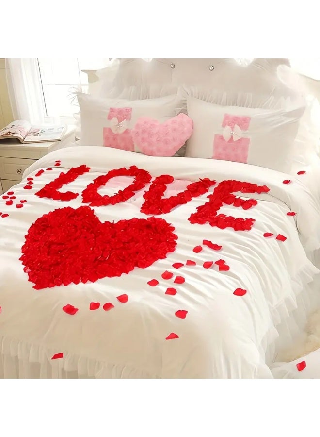 Zyfana Artificial Flower Rose Petal Set for Wedding, Party, Event, Valentine'S Day, and Home Decoration Red 2000 PCS - Image 3