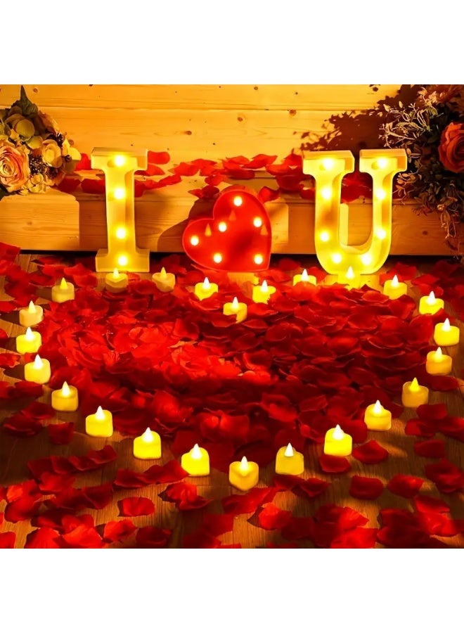 Zyfana Artificial Flower Rose Petal Set for Wedding, Party, Event, Valentine'S Day, and Home Decoration Red 2000 PCS - Image 4