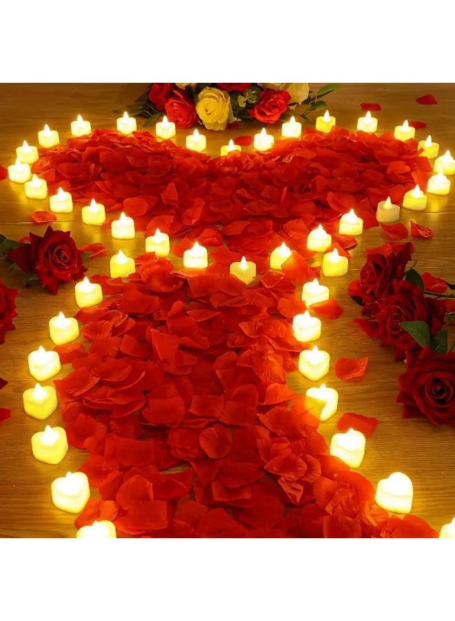 Zyfana Artificial Flower Rose Petal Set for Wedding, Party, Event, Valentine'S Day, and Home Decoration Red 2000 PCS - Image 5