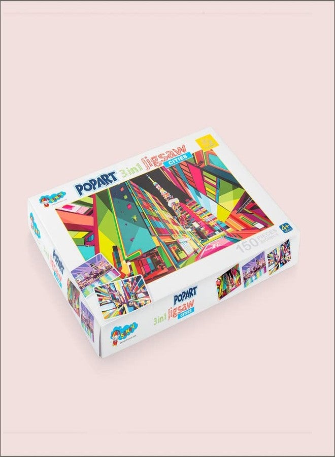 Storio Popart 3 in 1 Jigshaw Puzzle Cities,Animal,Abstract Toy for Kids - Learning&Educational Toys Puzzles for Kids Ages,Multicolor - Image 4