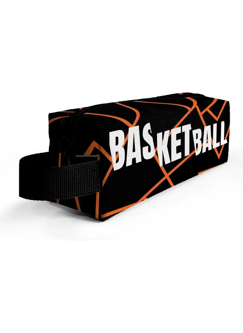 CORAL HIGH Kids Orange Black Basketball Pencil Bag 22079