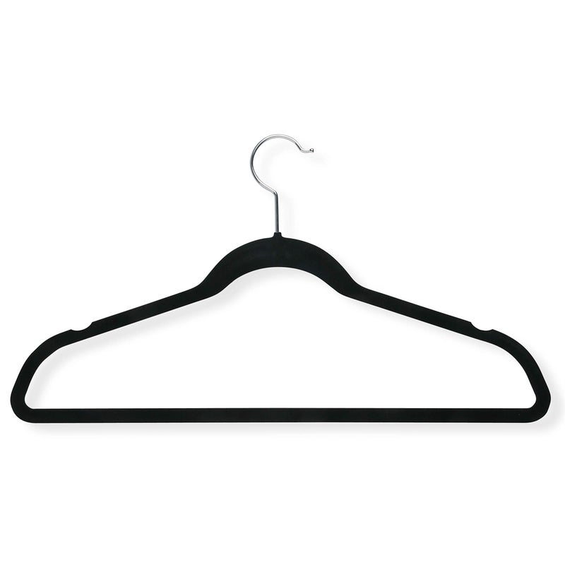 Honey Can Do Honey-Can-Do HNG-01050 Ultra-Thin Non-Slip Velvet-Touch Hangers, Black, 20-Pack
