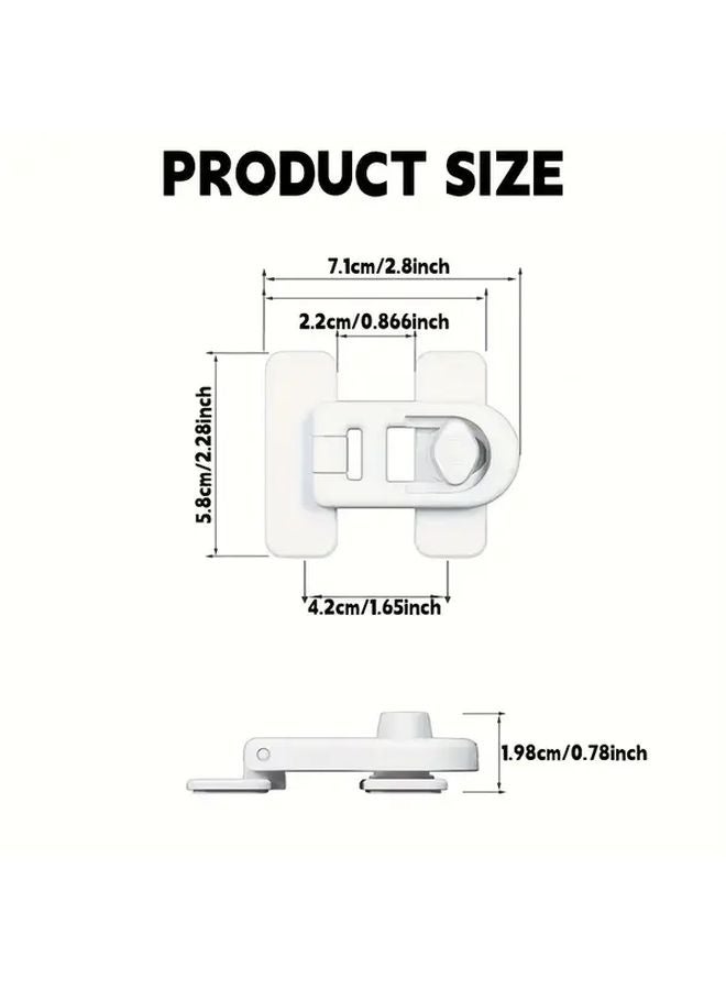 3pcs Plastic Safety Lock Set Black White Gray 90 180 Degree Rotating Locks for Oven Fridge Cabinet Doors - Image 4