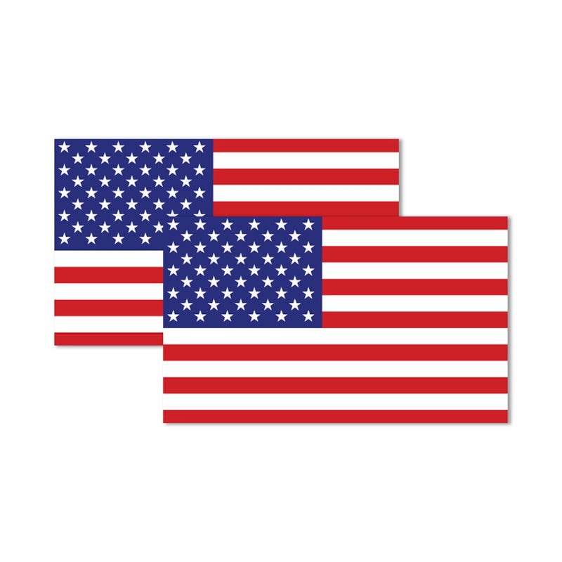 Magnet Me Up American Flag Magnet Decal  3X5 Inches  2 Pack  Red  White  And Blue  Heavy Duty Automotive Magnet For Car Truck Suv  Mailboxes  Or Any Other Magnetic Surface  Gift  Made In Usa - Image 1