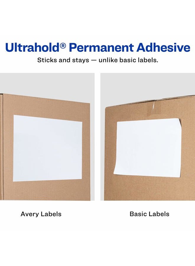 Avery Full-Sheet Printable Shipping Labels, 8.5" x 11" Customizable Stickers, White, 25 Blank Mailing Labels, Great for Mailing, Shipping, Organizing, and More (5265) - Image 3