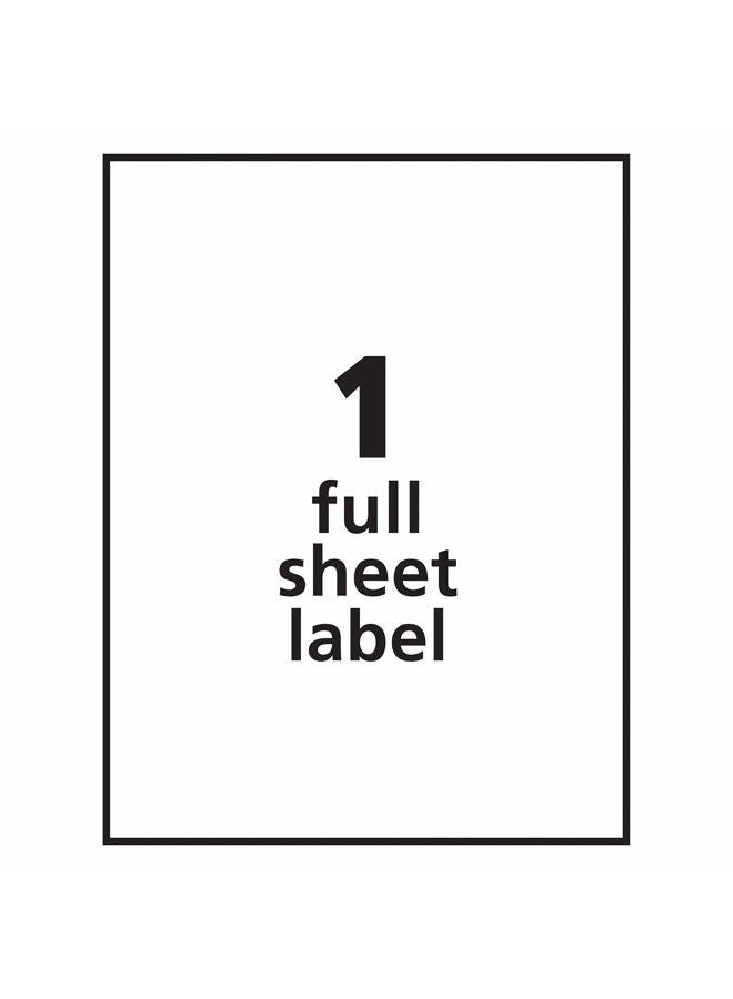 Avery Full-Sheet Printable Shipping Labels, 8.5" x 11" Customizable Stickers, White, 25 Blank Mailing Labels, Great for Mailing, Shipping, Organizing, and More (5265) - Image 5