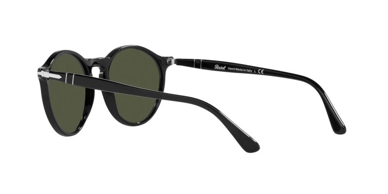 Persol PO3285S Round Sunglasses, Black/Green, 52 mm - Image 5