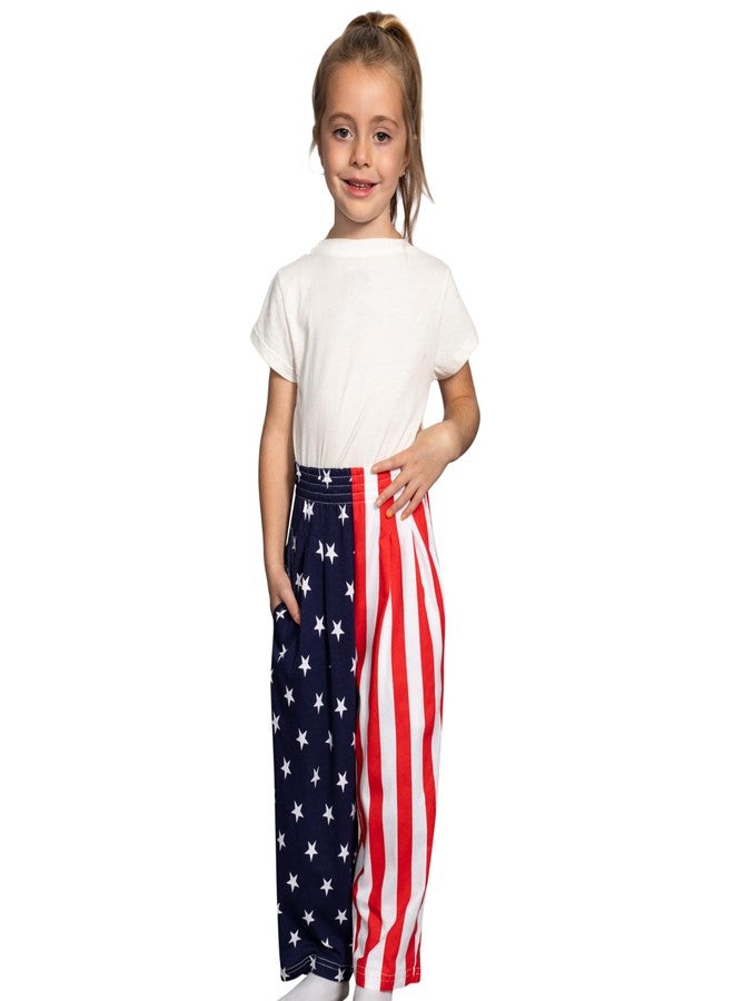 Costume Agent USA American Flag Kids Pants Patriotic Stars and Stripes Lounge Children Halloween Costume Cosplay (10/12) Multicolor - Image 5