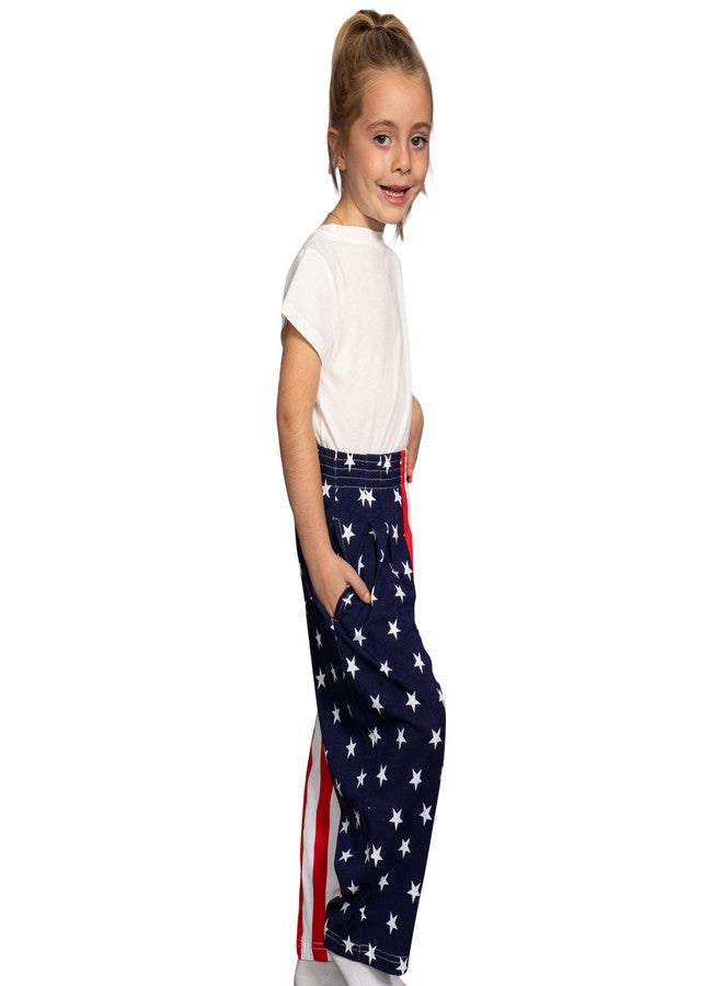 Costume Agent USA American Flag Kids Pants Patriotic Stars and Stripes Lounge Children Halloween Costume Cosplay (10/12) Multicolor - Image 4