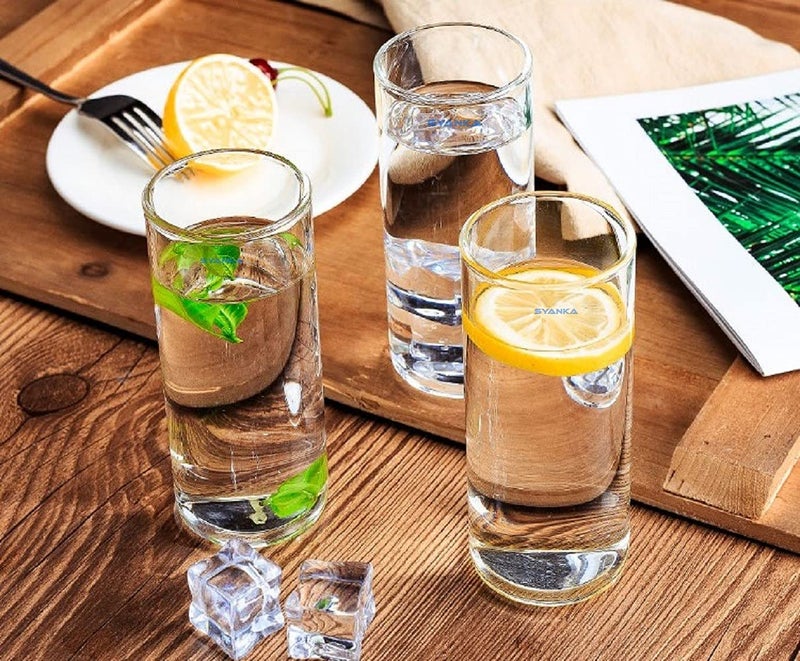 SYANKA Italian Premium Juice and Water Glasses Set of 12 Transparent 300ml Drinking Water Glasses Stylish and Crystal Highball Glasses for Water Juice and Cocktails - Image 2