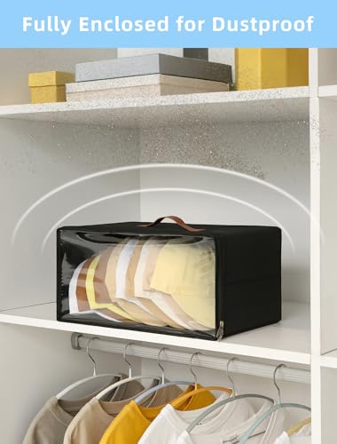 Beveetio 2 Pack Front-Opening Hat Organizer for Baseball Caps, Stackable Rigid Hat Storage Box with Clear Window, Space Saving Baseball Cap Organizer Holder for Closet, Holds Up to 30 PCS - Image 5