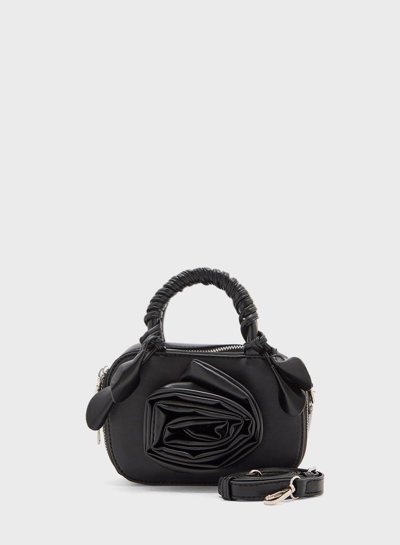 Ginger Rose Floral Double Zip Satchel Bag  - Image 1