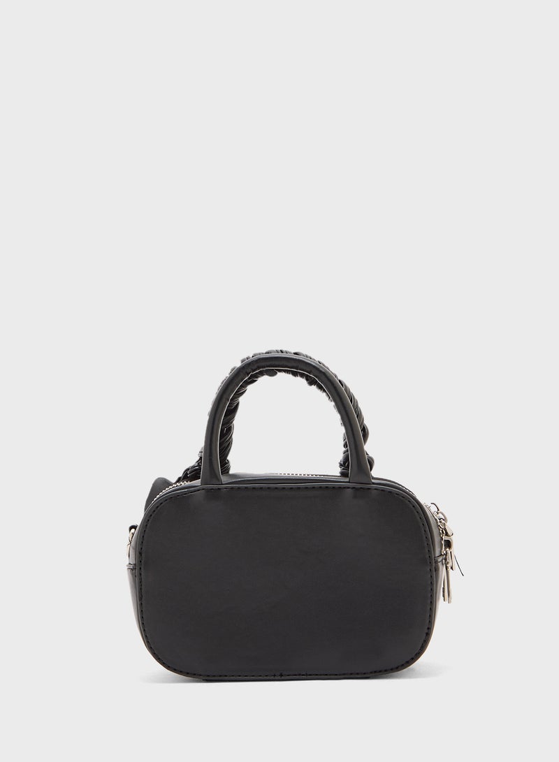 Ginger Rose Floral Double Zip Satchel Bag  - Image 2