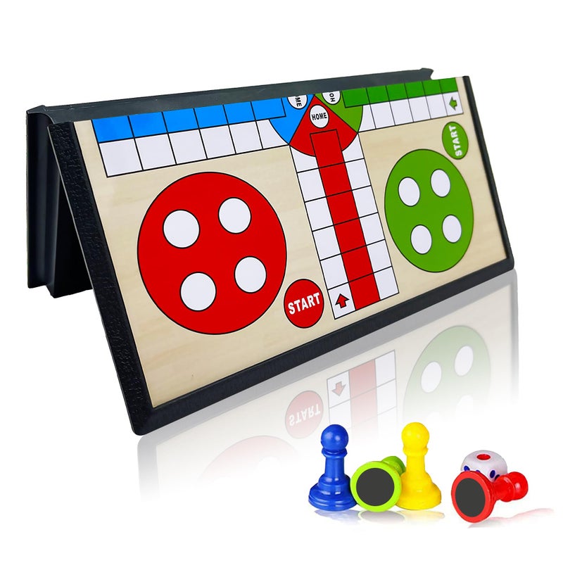 KIDAMI Mini Magnetic Ludo Travel Board Game Set Folding Design and LightWeight Gift for Kids Toddlers 764 764 inches - Image 2