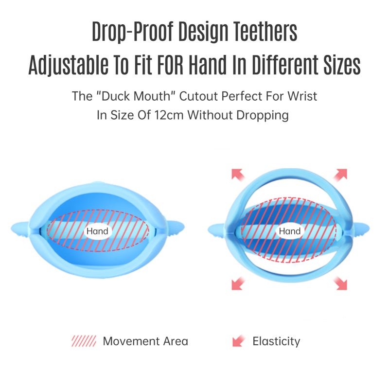 Baby Teether Deer Teething Mitten Baby Teething Glove Teething Pacifier Silicone Chew Toy for Infants 3+ Months - Image 3