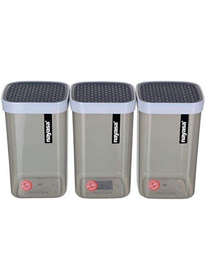 Nayasa Plastic Fusion Containers 1500ml, Set of 6, Grey, Standard - Image 2
