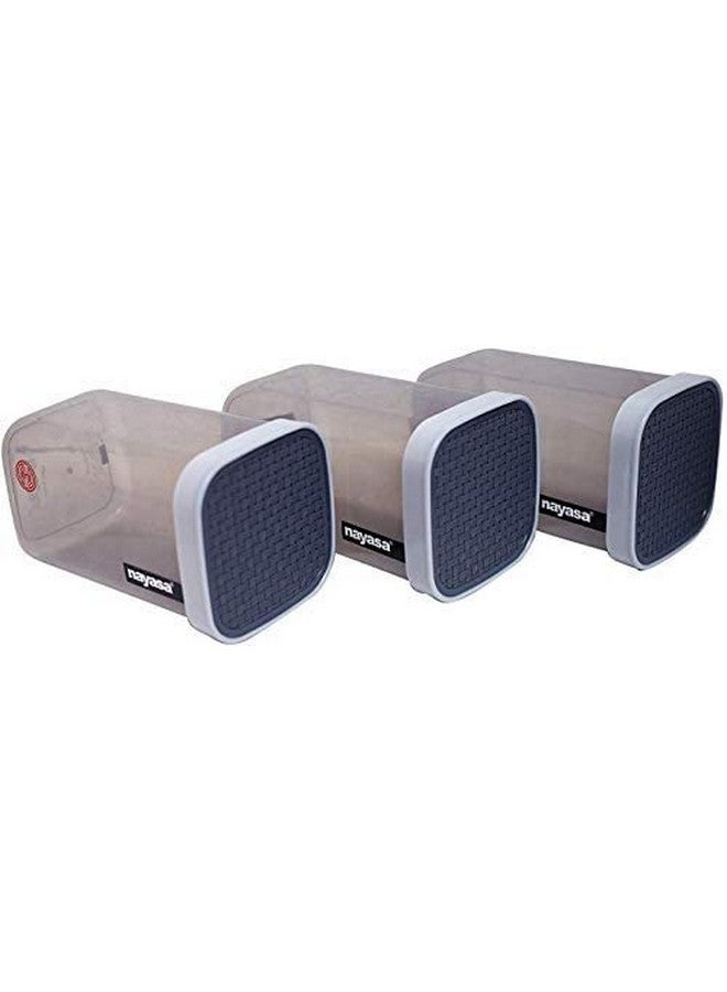 Nayasa Plastic Fusion Containers 1500ml, Set of 6, Grey, Standard - Image 5