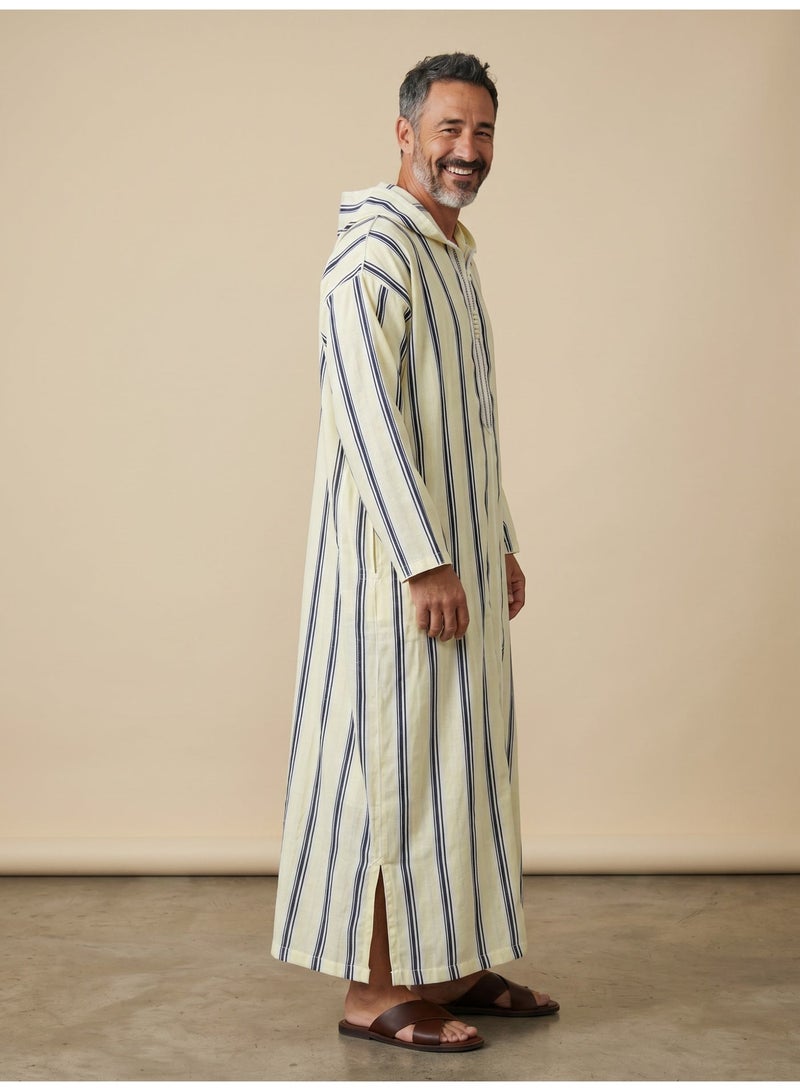 BHNS Men's shirt, nightgown, Moroccan robe, comfortable fit, luxury men's gifts, men's comfortable house robe, long-sleeved Moroccan shirt, men's summer long-sleeved shirt, long-sleeved shirt, men's seven-sleeved robe with comfortable hood, gifts for men - Image 4