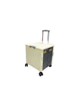 BLOOMING TIME Foldable Utility Rolling Shopping Cart Heavy Duty Portable with 4 Wheels  - Image 1