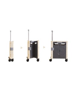 BLOOMING TIME Foldable Utility Rolling Shopping Cart Heavy Duty Portable with 4 Wheels  - Image 2