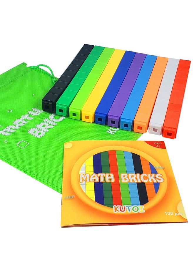 أدوات تعليمية للرياضيات، مكعبات عد، مكعبات أرقام تعليمية، ألعاب صفية، مواد تعليمية لرياض الأطفال، لوازم التعليم المنزلي، مجموعة من 100 مكعب رياضي للأطفال من سن 3 سنوات فما فوق - Image 4