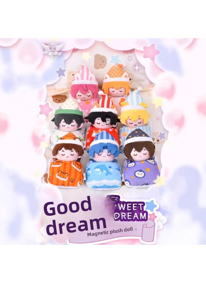 Full-time Master Haomeng Series Magnetic Suction Plush Blind Box Cute Animation Peripheral Hand Ornaments Doll Birthday Gift-Color:Full-time Master Good Dream Series Magnetic Plush Blind Box  - Image 5