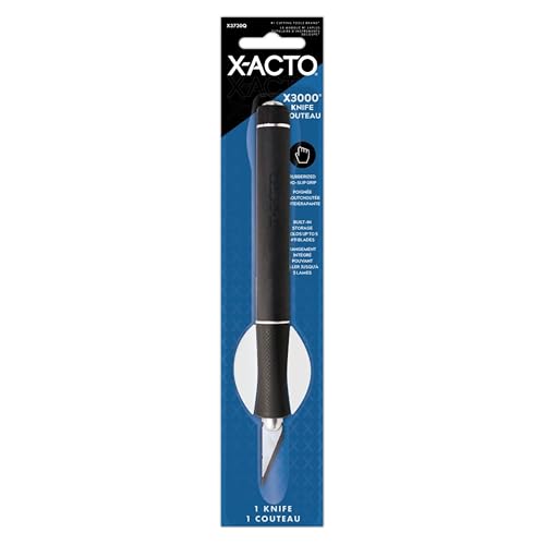 X-ACTO Rubber-Barrel Hobby Knife, X3000 Knife, Includes Three #11 Blades - Textured Grip, Makes Precise Cuts - Image 5