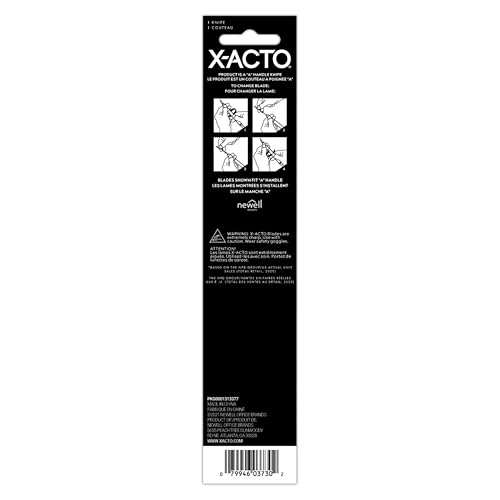 X-ACTO Rubber-Barrel Hobby Knife, X3000 Knife, Includes Three #11 Blades - Textured Grip, Makes Precise Cuts - Image 2
