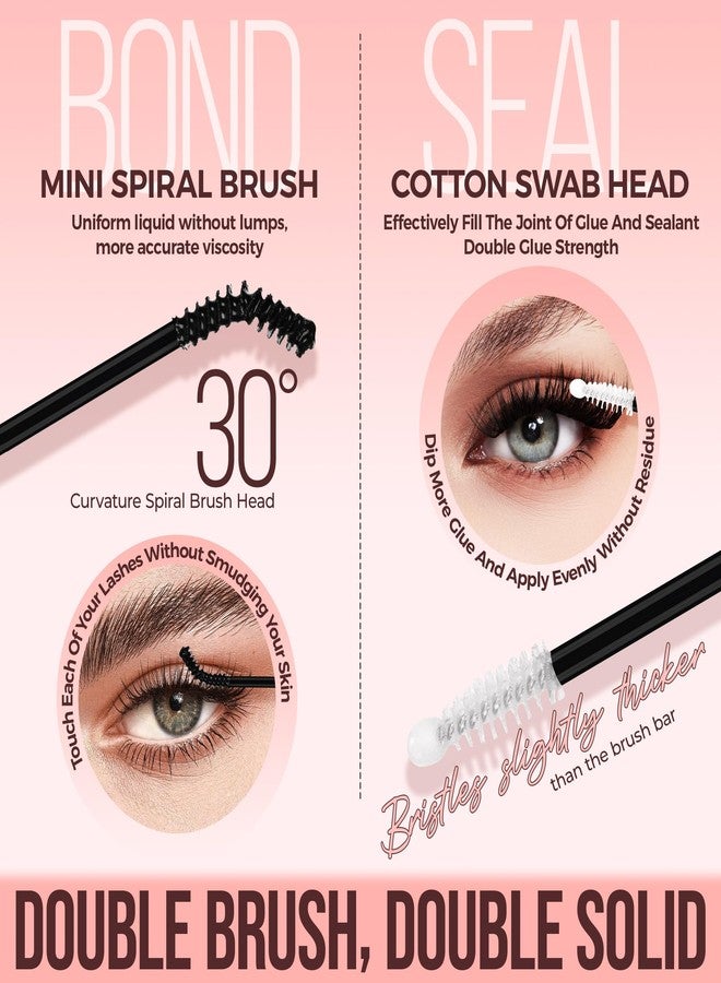 LASHVIEW Lash Glue Bond and Seal Long Lasting Strong Hold Waterproof 2 in 1 Cluster Eyelash Glue for DIY Lash Extensions - Image 5