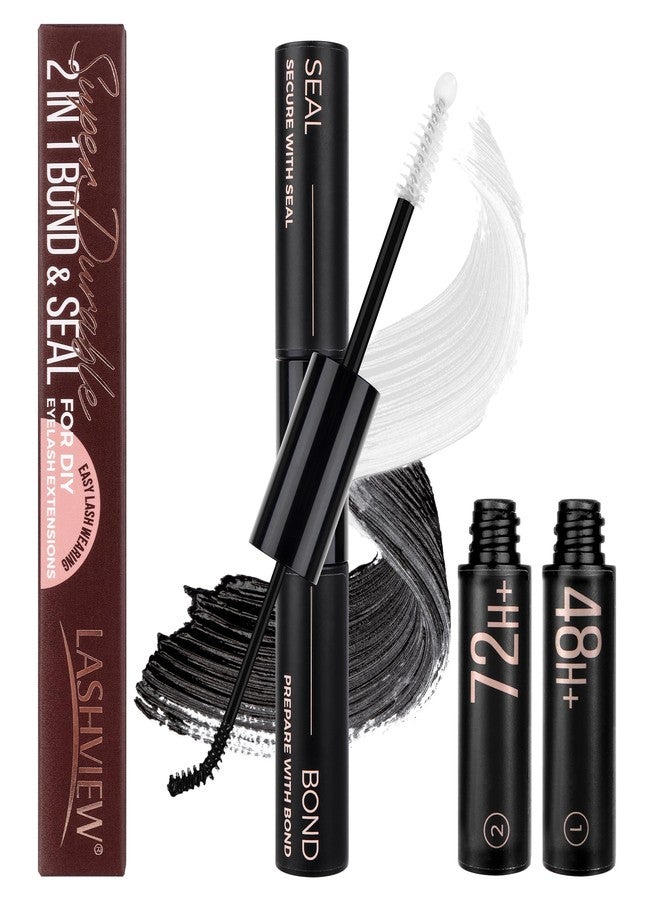 LASHVIEW Lash Glue Bond and Seal Long Lasting Strong Hold Waterproof 2 in 1 Cluster Eyelash Glue for DIY Lash Extensions - Image 1
