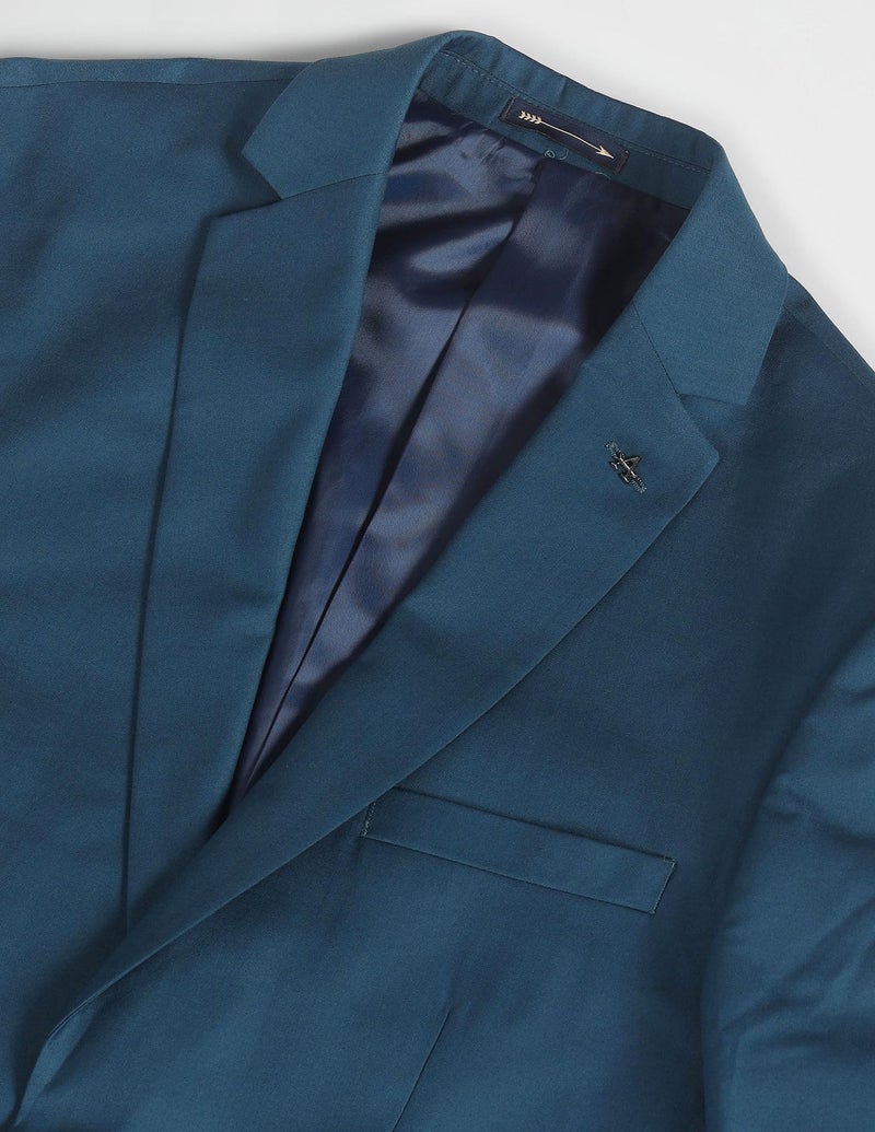 Arrow Solid Tailored Fit Three Piece Suit Teal - Image 3