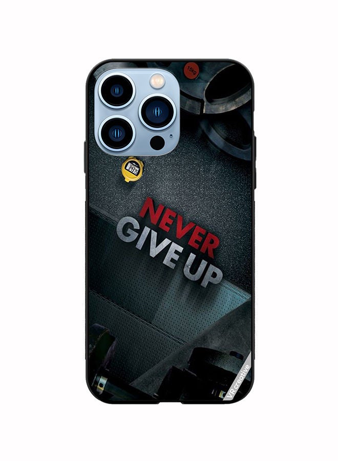 VR CREATIVE Protective Case Cover For Apple iPhone 13 Pro Max Never Give Up Design Multicolour - Image 1