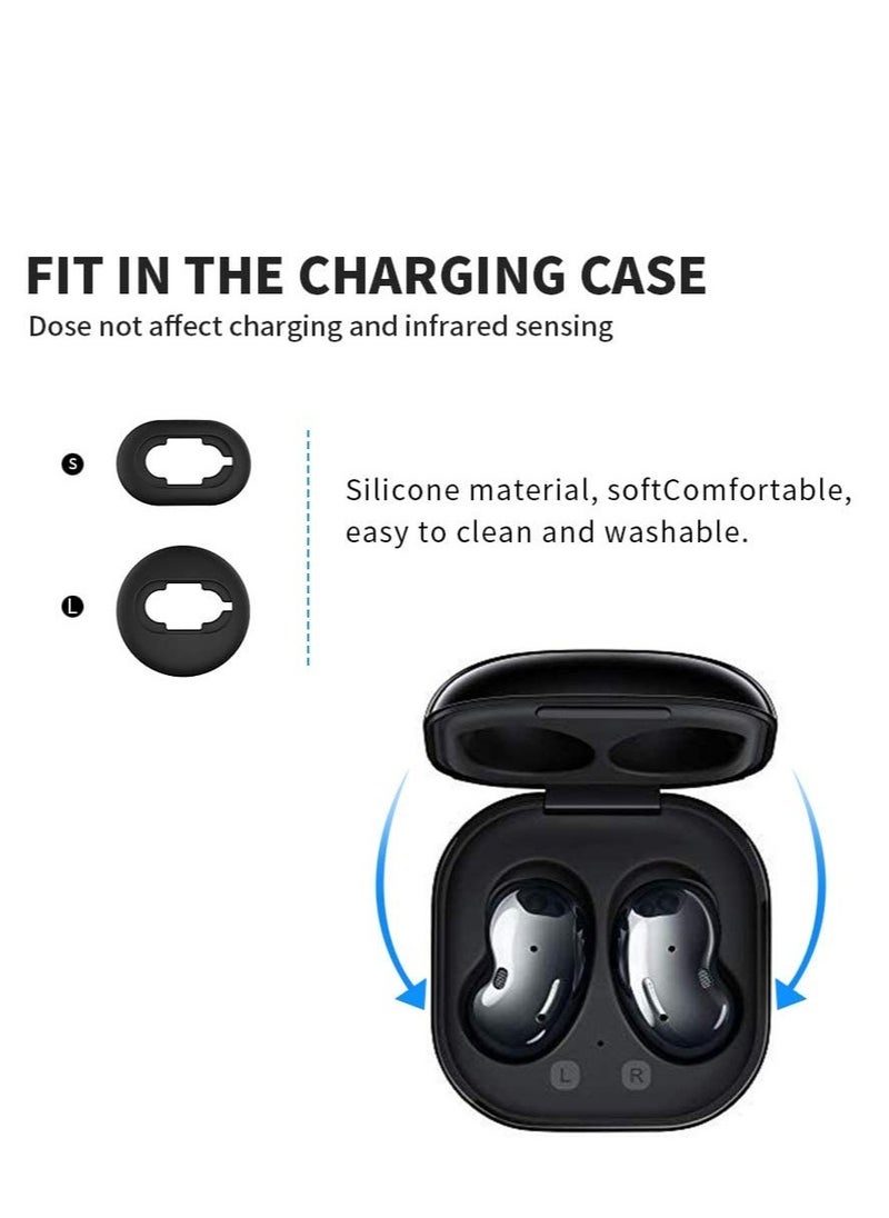 SYOSI - 8 Pairs Ear Tips for Galaxy Buds Live Silicone Anti-Slip Dust Ear Tip Accessories Compatible with Samsung Galaxy Buds Live - Image 1