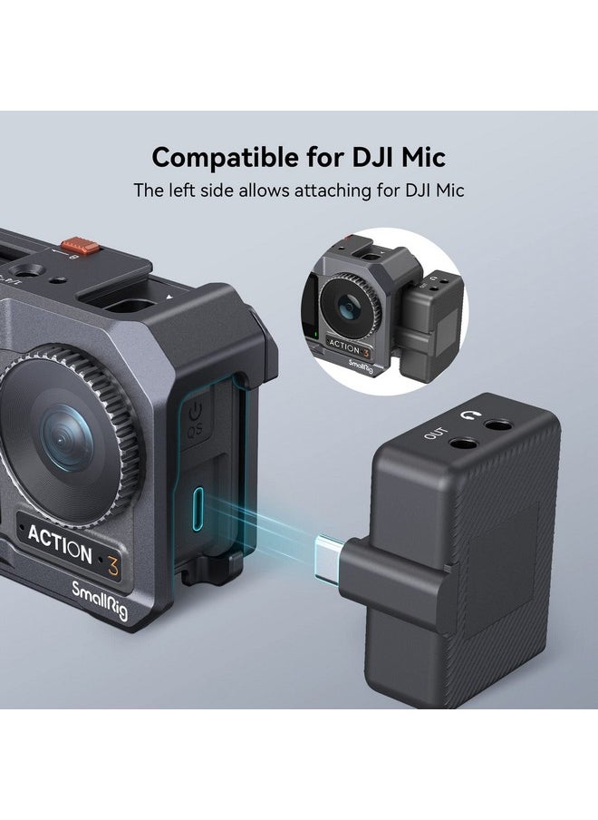 SMALLRIG - Action 3 Action 4 Camera Cage For Dji Protective Cage Compatible For Dji Mic Protective Frame For Dji Osmo Action 3 Action 44119B - Image 1