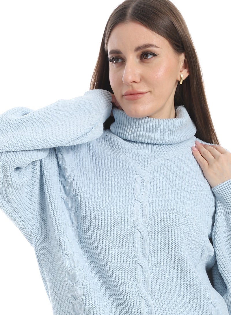 سيزار بلوفر صوف حريمي سادة برقبة عالية وتصميمات متعددة - Image 5