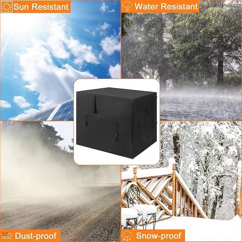 Heavy Duty 210D Waterproof Heat Pump Cover 40x34x31 Inches Winter Protection - Image 3