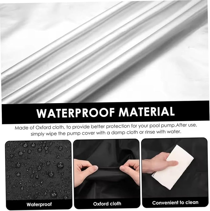 Heavy Duty 210D Waterproof Heat Pump Cover 40x34x31 Inches Winter Protection - Image 5