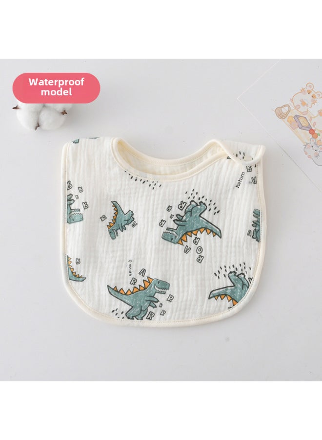 Baby Cotton Bib Baby 7-layer Waterproof Gauze Slippery Towel Cotton Newborn Slippery Bag Waterproof Bib Class A