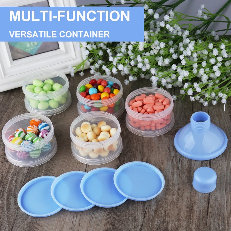 Accmor Formula Dispenser On The Go, 5 Compartments Stackable Formula Container for Travel, Baby Milk Powder Kids Snack Container, BPA Free - Image 3
