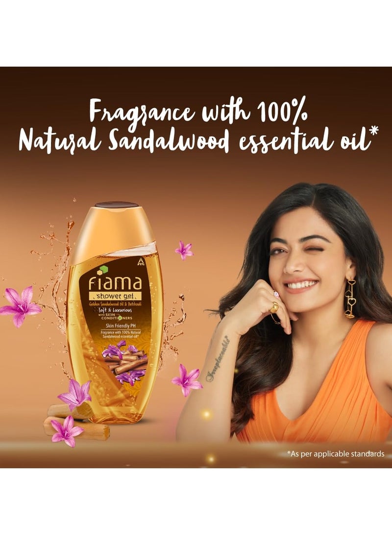Fiama Body Wash Shower Gel Golden Sandalwood Oil and Patchouli, 250ml, Body Wash for Women & Men with Skin Conditioners for Soft and Luxurious Skin, Suitable for All Skin Types - Image 4