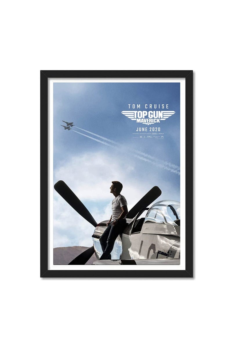 GRAY WALL - Hollywood Poster Top Gun Maveric Movie Framed Poster For Room & Office (10 Inch X 13 Inch, Framed) - Image 1