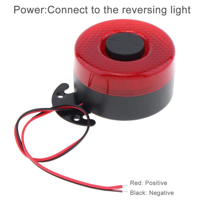 DriSentri Car Back-up Alarm, 12V/24V 105dB Reverse Beeper Backup Alarm Vehicle Auto Back Up Horn Car Reverse Alarm Buzzer Siren with Light - Image 3