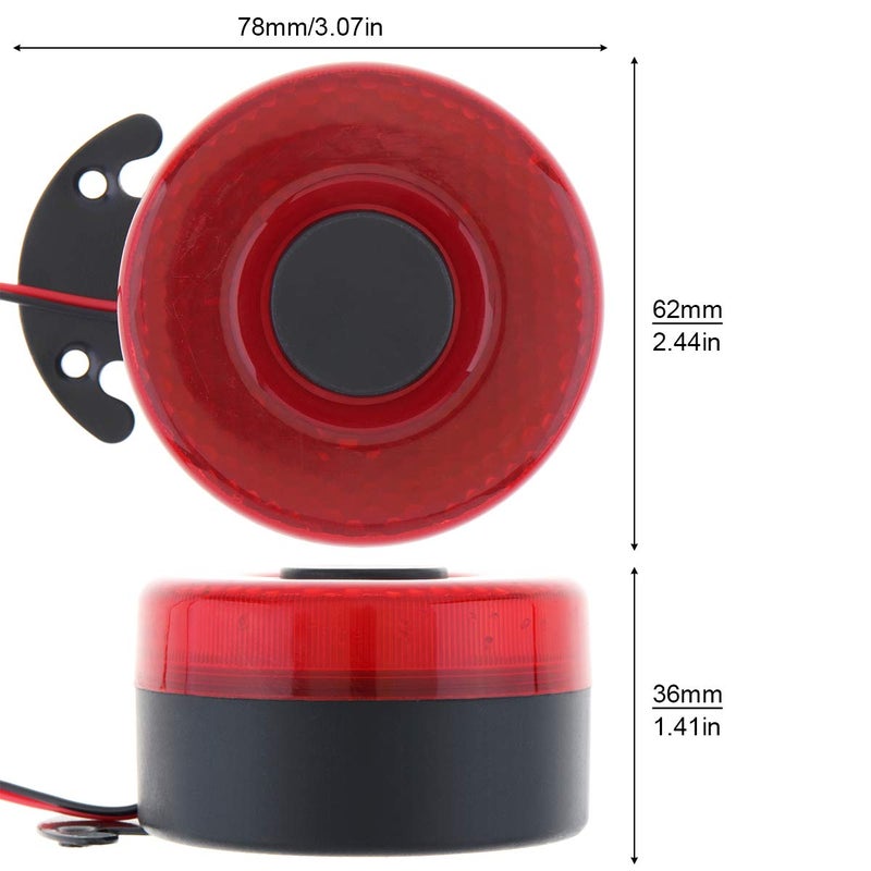 DriSentri Car Back-up Alarm, 12V/24V 105dB Reverse Beeper Backup Alarm Vehicle Auto Back Up Horn Car Reverse Alarm Buzzer Siren with Light - Image 2