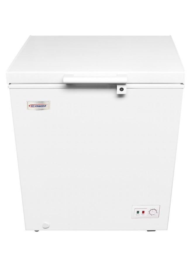 GeneralGold - General Gold 145L Chest Freezer, White Deep Freezer with Defrost, LED Light, Lock & Key, Compact Energy-Efficient Storage Solution - Image 1