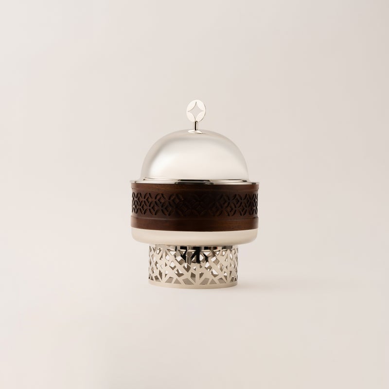 La Mesa small food server with stand in silver metal 1.5 L - Image 3