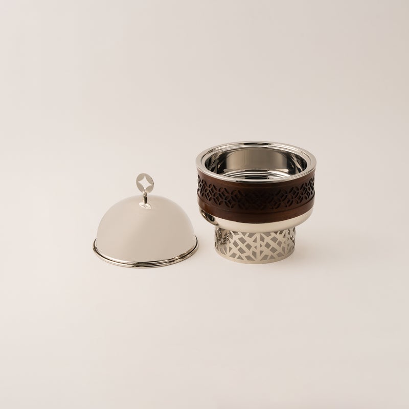 La Mesa small food server with stand in silver metal 1.5 L - Image 2